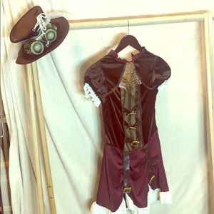 Girls medium (approx size 10) steampunk costume